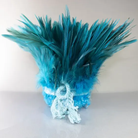 Pena De Chinchila Com 800 Penas 60G 229B - Azul Turquesa 229