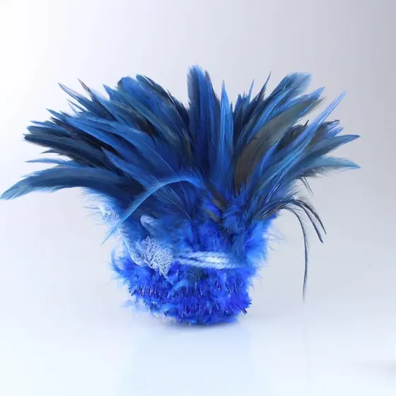 Pena De Chinchila Com 800 Penas 60G 237 - Azul Royal Z37