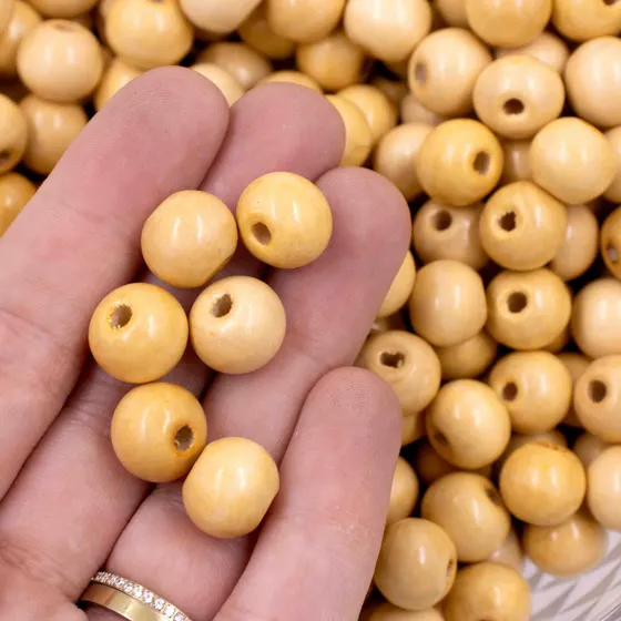 Bola Passante 12Mm Em Madeira Com 500G