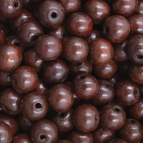 Bola Passante 12Mm Em Madeira Com 500Gr 499 - Marrom