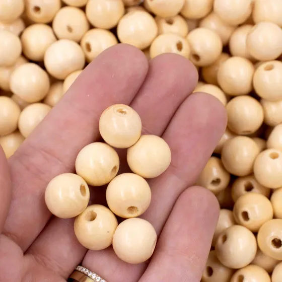 Bola Passante 12Mm Em Madeira Com 500G
