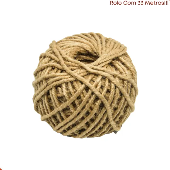Cordao Rami 04Mm Em Juta Com De 200Gr 229F - Bege