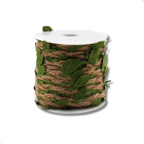 Fita Fio De Sisal Com Folhas 10M
