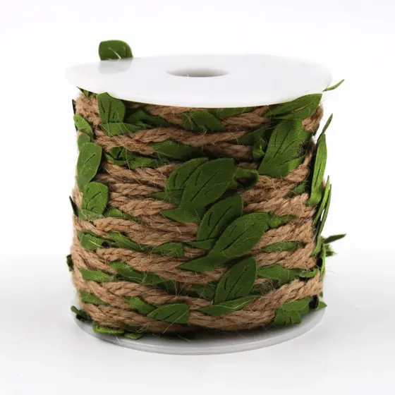 Fita Fio De Sisal Com Folhas 10M