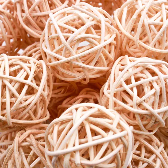 Bola De Rattan 30Mm Com 50 Pecas