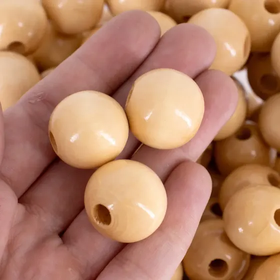 Bola Passante 22Mm Em Madeira Com 500G