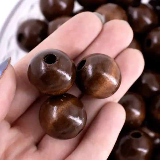 Bola Passante 22Mm Em Madeira Com 500G