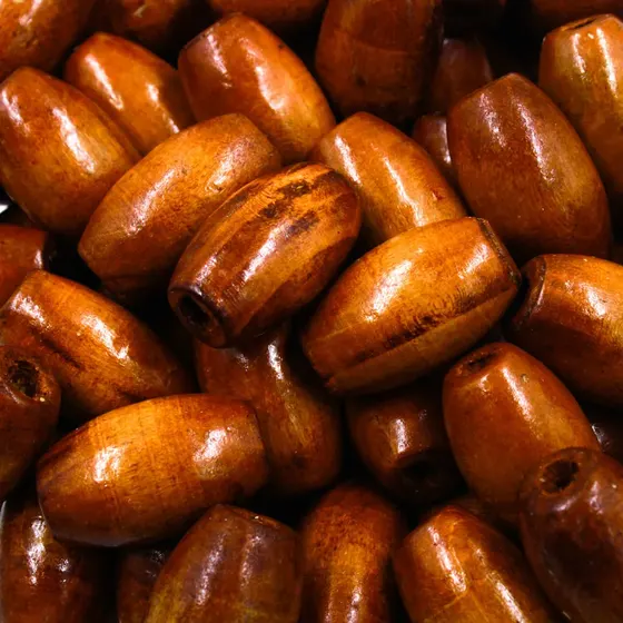 Azeitona De Madeira Passante 27X20Mm Com 500G