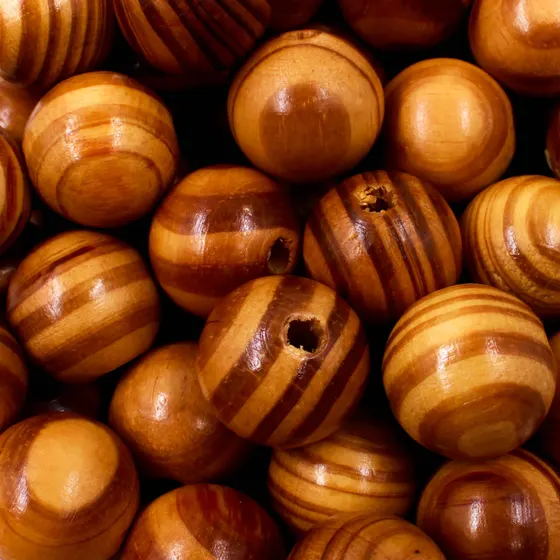 Bola Mesclada De Madeira 24Mm Com 500Gr