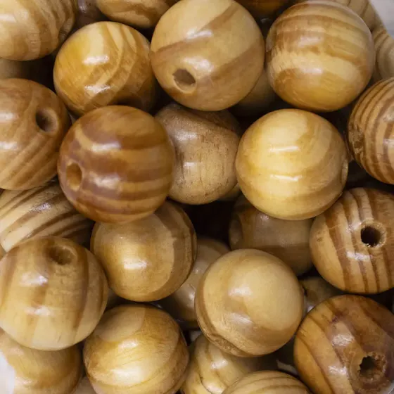 Bola Mesclada De Madeira 24Mm Com 500Gr