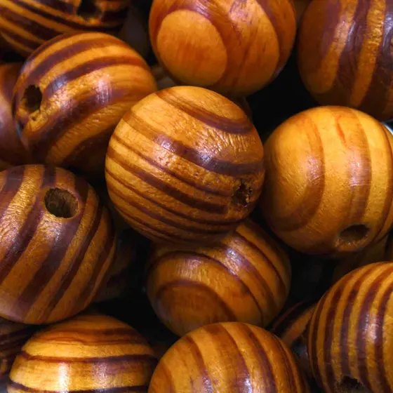 Bola Mesclada De Madeira 24Mm Com 500Gr