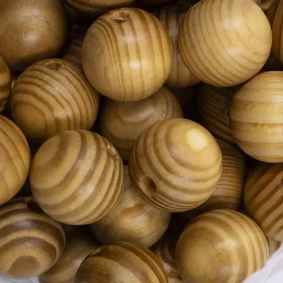 Bola Mesclada De Madeira 30Mm Com 500Gr