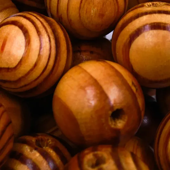 Bola Mesclada De Madeira 30Mm Com 500Gr