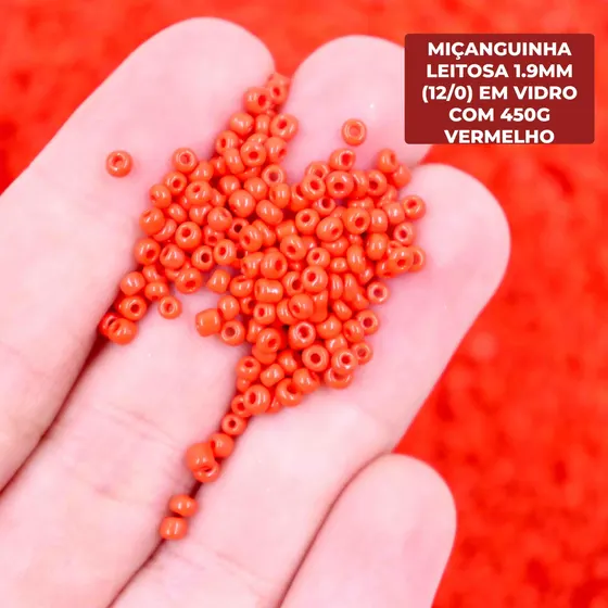 Micanguinha Leitosa 1.9Mm (12/0) Em Vidro Com 450G