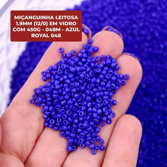 Micanguinha Leitosa 1.9Mm (12/0) Em Vidro Com 450G