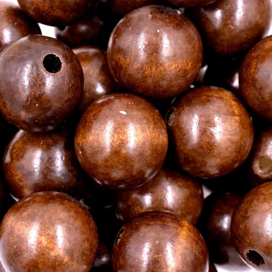 Bola Passante 30Mm Em Madeira Com 500G