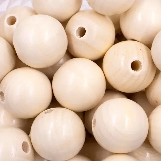 Bola Passante 30Mm Em Madeira Com 500G