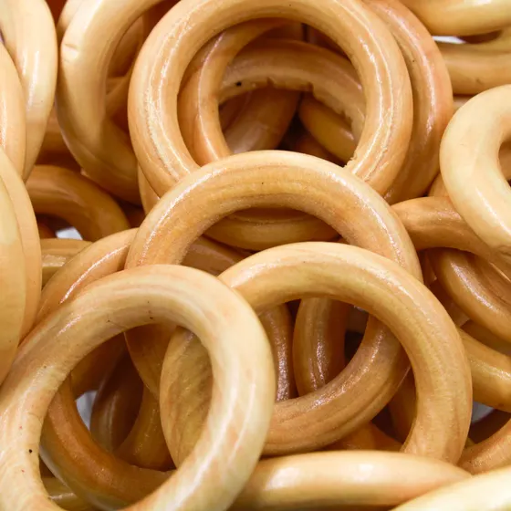 Argola De Madeira 40Mm Com 250Gr
