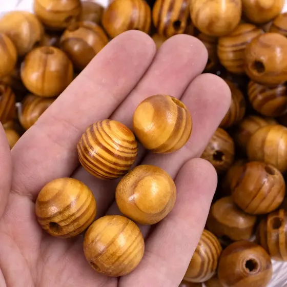 Bola Mesclada De Madeira 18Mm Com 500Gr