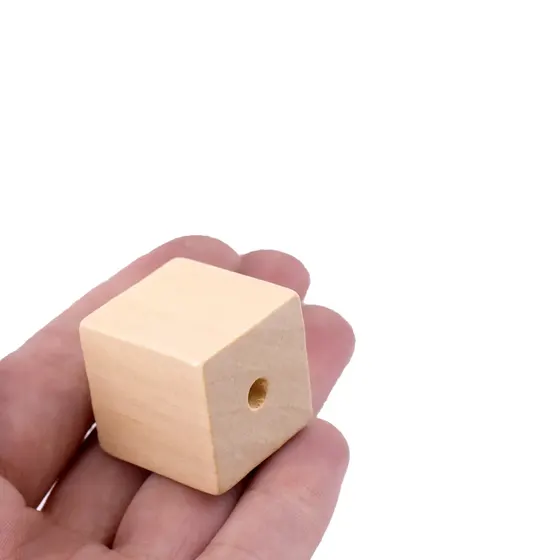 Quadrado Passante 25Mm Em Madeira Com 500G