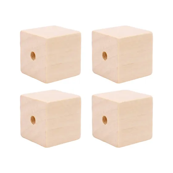 Quadrado Passante 25Mm Em Madeira Com 500G