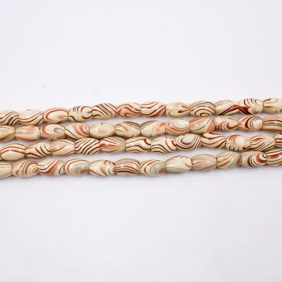 Azeitona Mesclada 10X15Mm Em Madeira Com 4 Fios