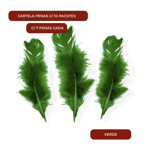 Cartela Penas C/ 10 Pacotes C/ 7 Penas Cada