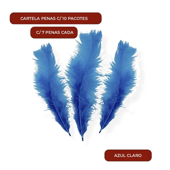 Cartela Penas C/ 10 Pacotes C/ 7 Penas Cada