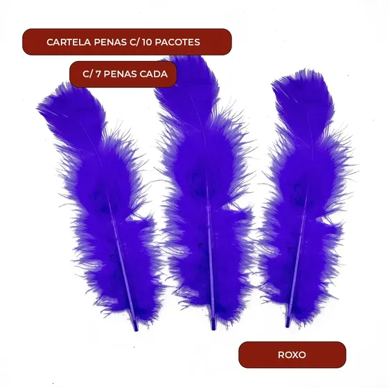 Cartela Penas C/ 10 Pacotes C/ 7 Penas Cada