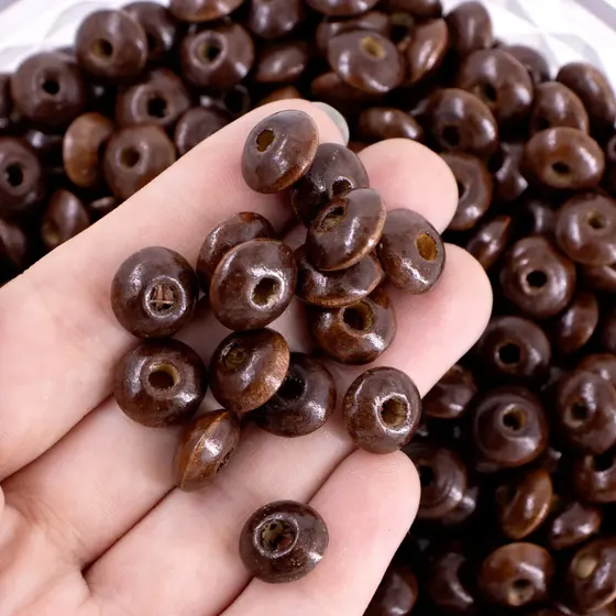 Entremeio Disquinho Plano 12Mm Em Madeira Com 500Gr