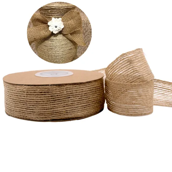 Fita Decorativa De Juta 30Mm Com 10 Metros