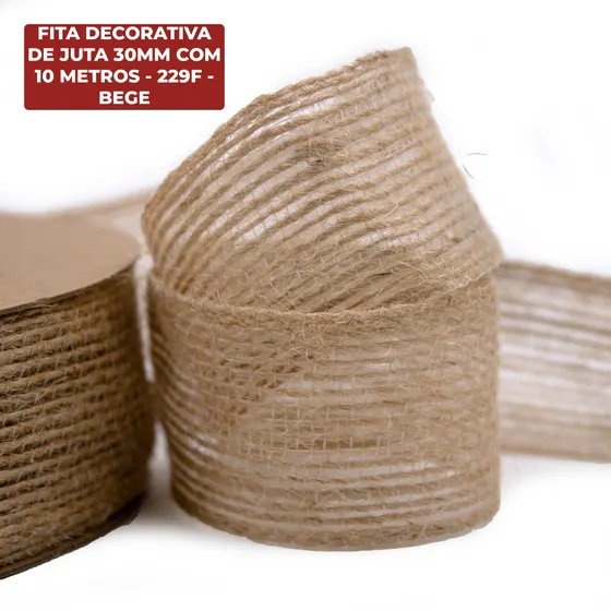 Fita Decorativa De Juta 30Mm Com 10 Metros