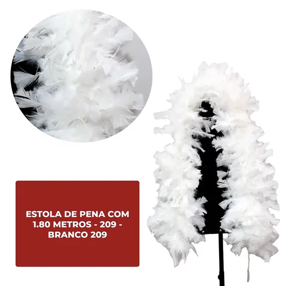 Estola De Pena Com 1.80 Metros