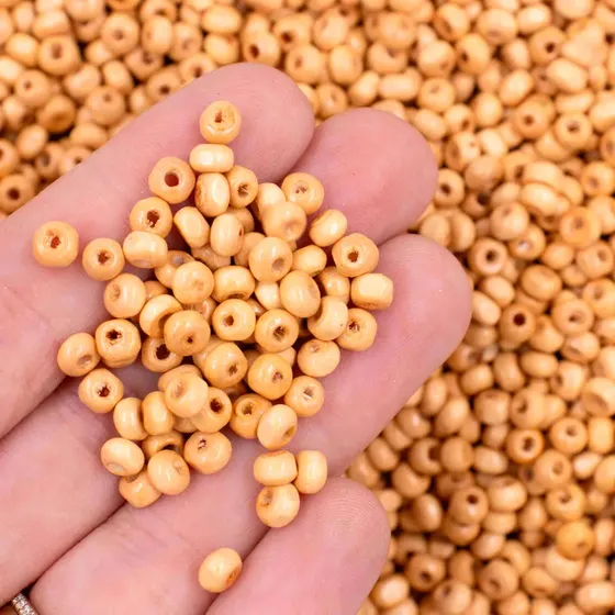 Bola Passante 04Mm Em Madeira Com 500G