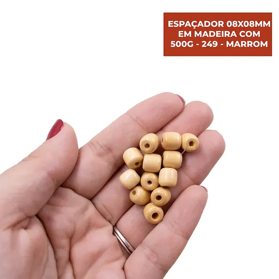 Espacador 08X08Mm Em Madeira Com 500G