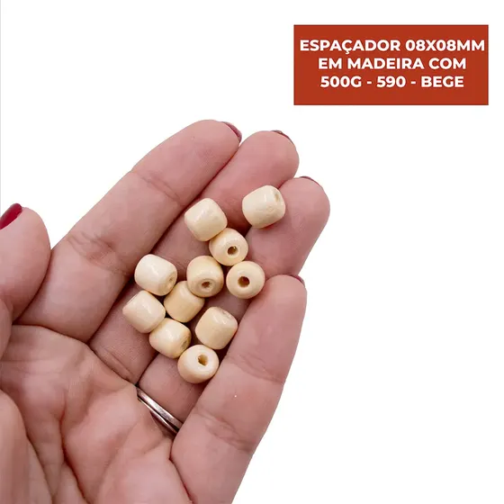 Espacador 08X08Mm Em Madeira Com 500G