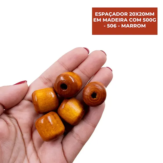 Espacador 20X20Mm Em Madeira Com 500G