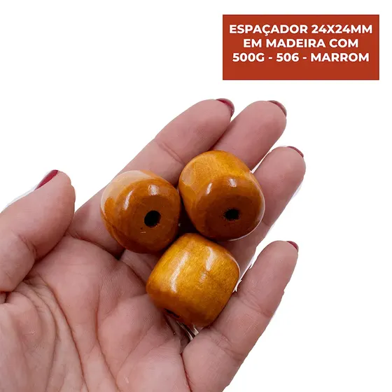 Espacador 24X24Mm Em Madeira Com 500G