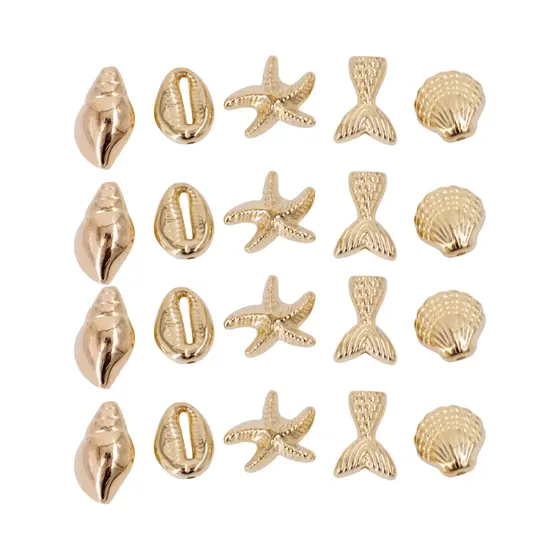 Entremeio Passante Fundo Do Mar Em Abs Com 250G - Dourado