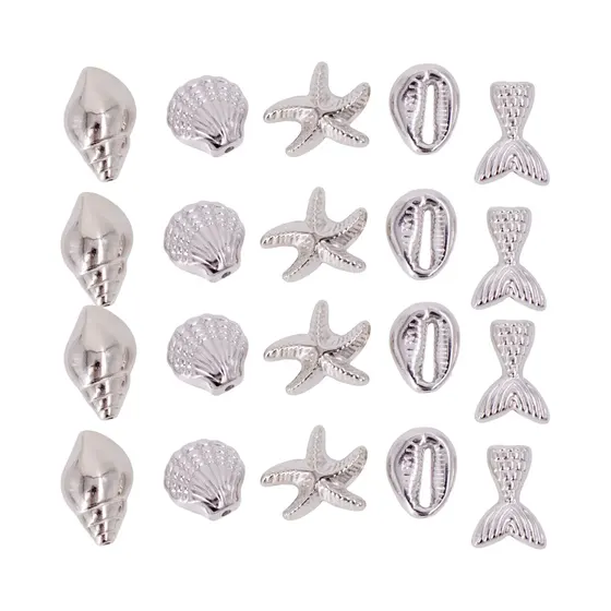 Entremeio Passante Fundo Do Mar Em Abs Com 250G - Niquel