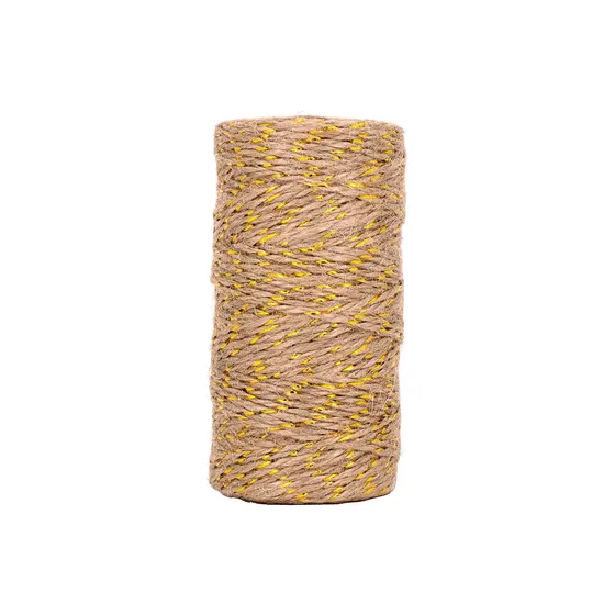 Fio De Juta Com Brilho 02Mm Com 100 Metros