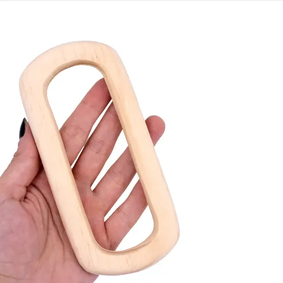 Entremeio Oval 15Cm Em Madeira Com 2 Unidades