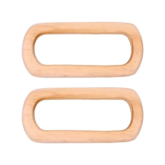 Entremeio Oval 15Cm Em Madeira Com 2 Unidades