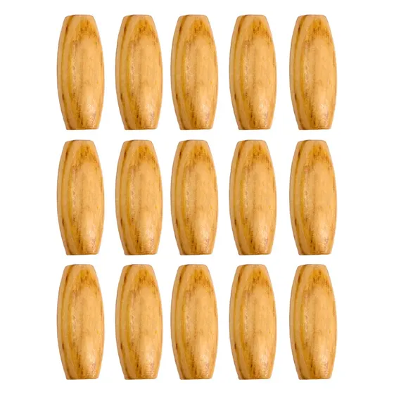 Arroz Passante Mesclado 12X30Mm Em Madeira Com 500G