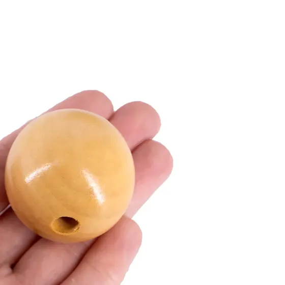 Bola Passante 40Mm Em Madeira Com 500G