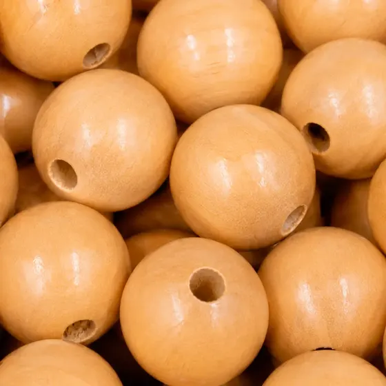 Bola Passante 40Mm Em Madeira Com 500G