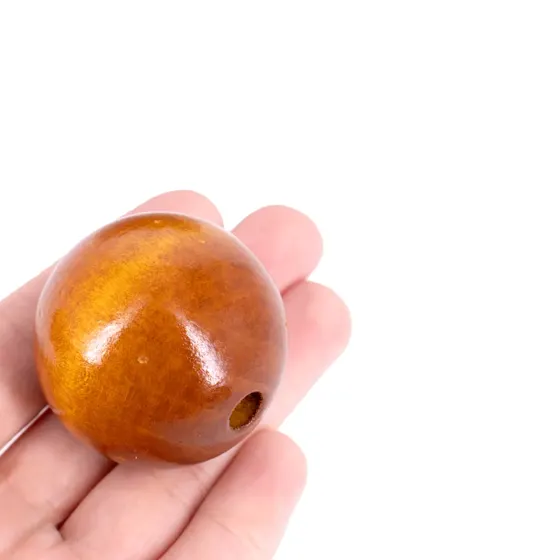 Bola Passante 40Mm Em Madeira Com 500G