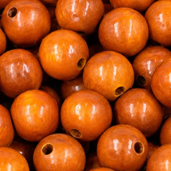 Bola Passante 40Mm Em Madeira Com 500G