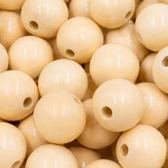 Bola Passante 40Mm Em Madeira Com 500G
