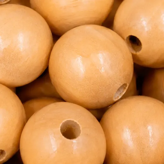 Bola Passante 50Mm Em Madeira Com 500G